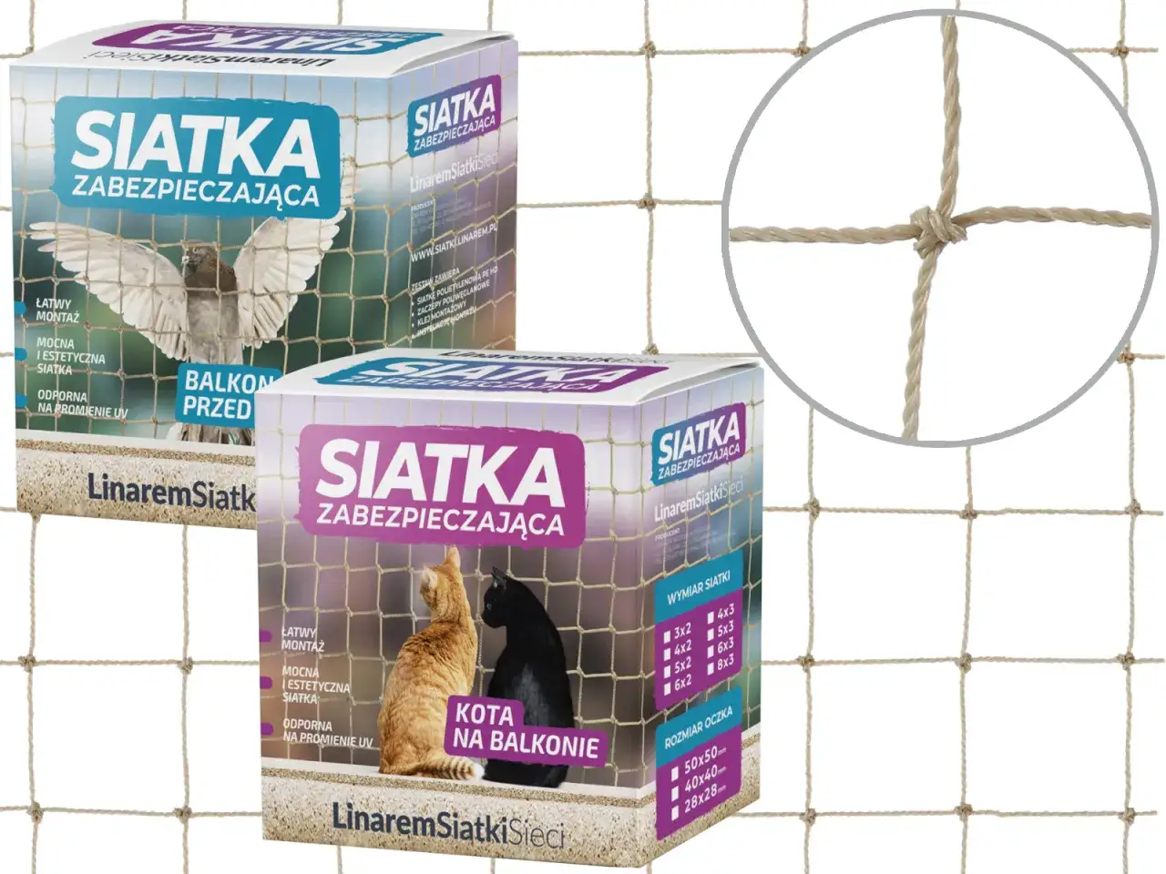 Siatka zabezpieczająca na balkon dla kota. Zapewnia bezpieczeństwo i komfort Twoim pupilom.