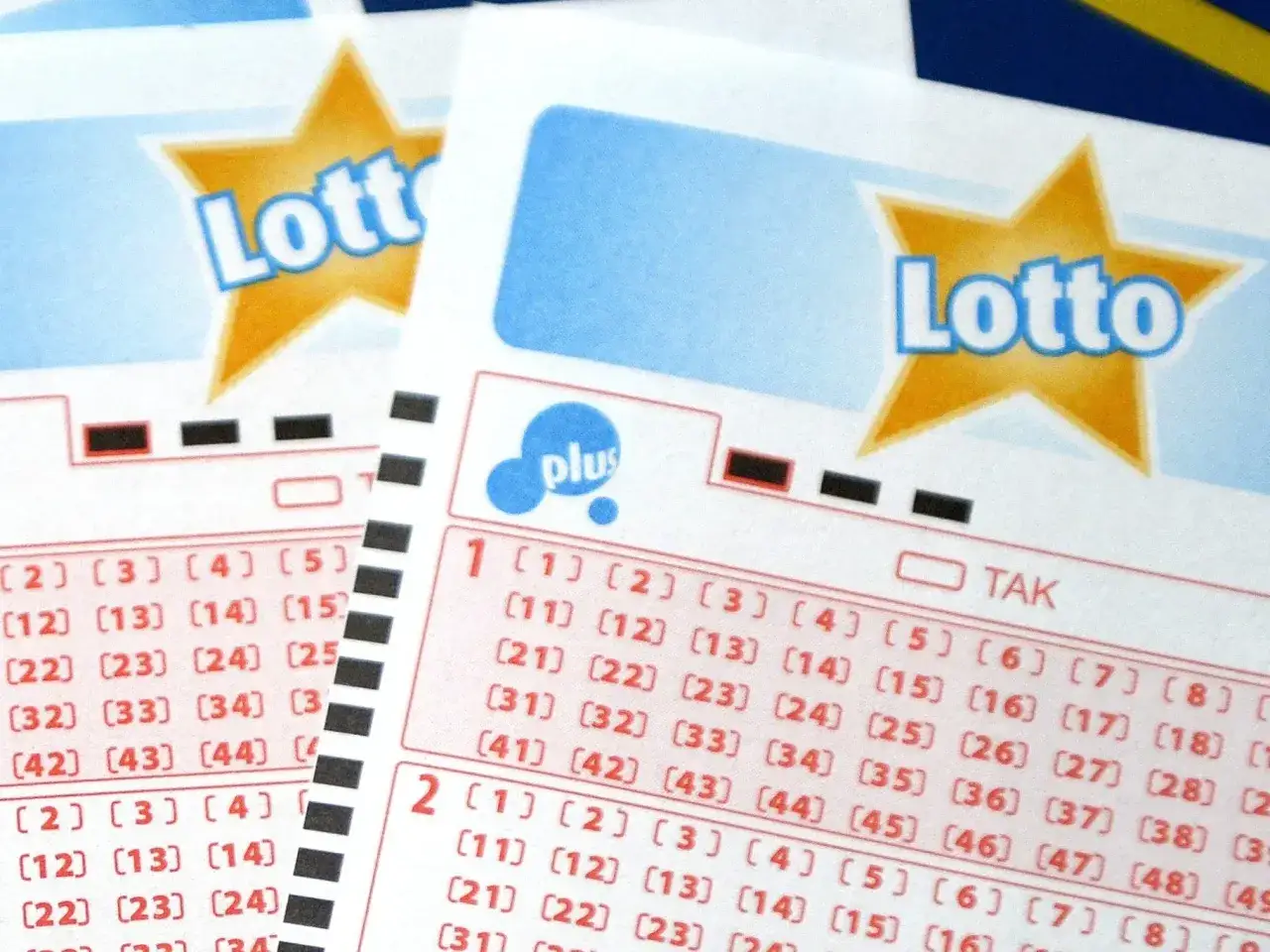 Kto wygrał w lotto? Na zdjęciu kupony z numerami, czekające na rozstrzygnięcie.