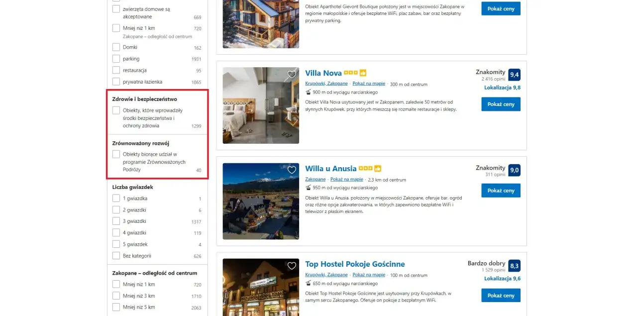 Planowanie podróży i szukanie noclegu
