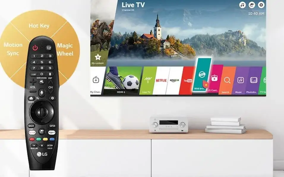 telewizor LG pilot magic remote menu dostępności