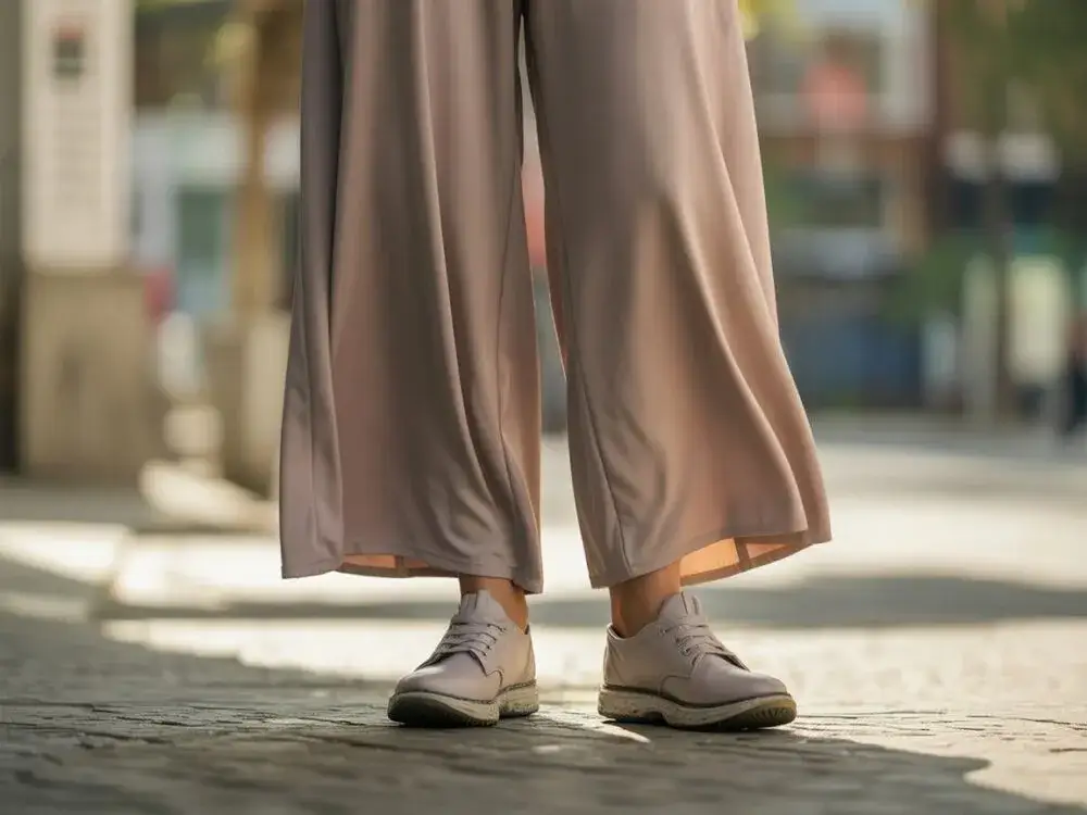 kombinezon z szerokimi nogawkami stylizacje casual sneakersy mokasyny