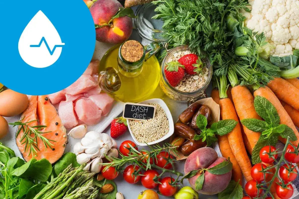 DASH dieta to klucz do tego, jak obniżyć wysokie ciśnienie. Zdrowe jedzenie: ryby, warzywa, owoce, orzechy.