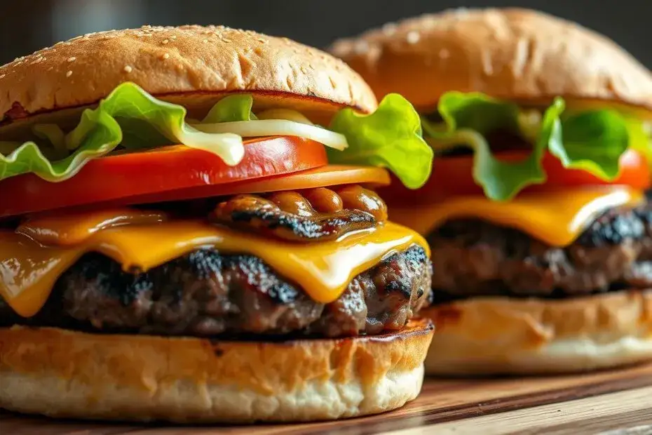 surowe burgery wołowe na desce, różne stopnie zmielenia mięsa