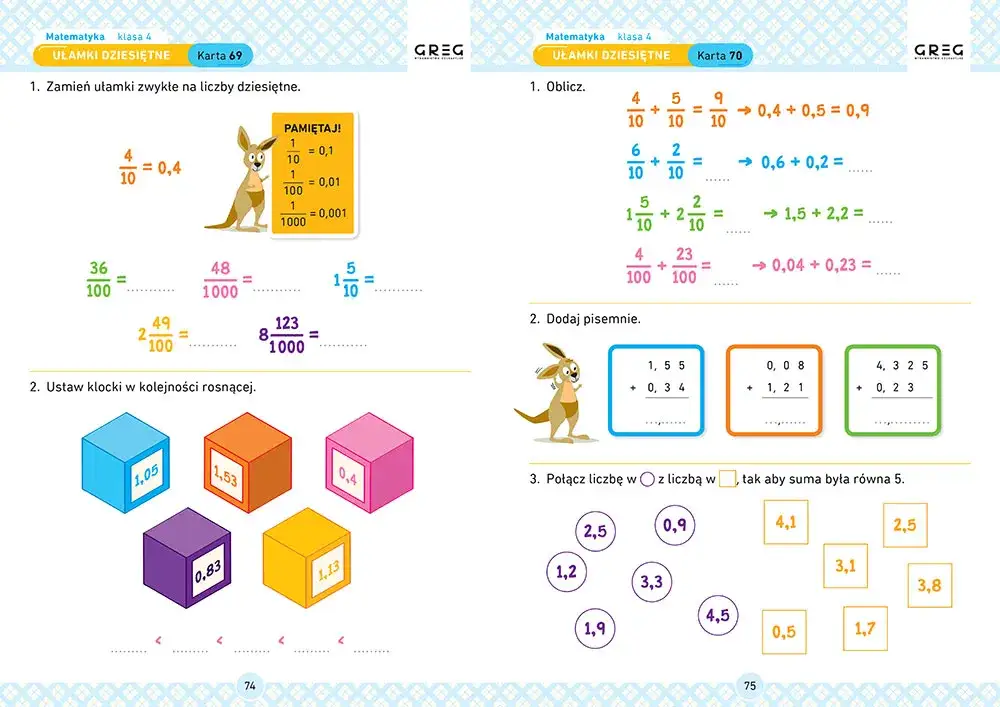 karty pracy matematyka klasa 4 do druku