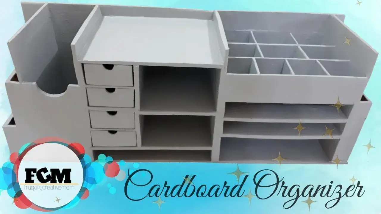 organizery z kartonu DIY