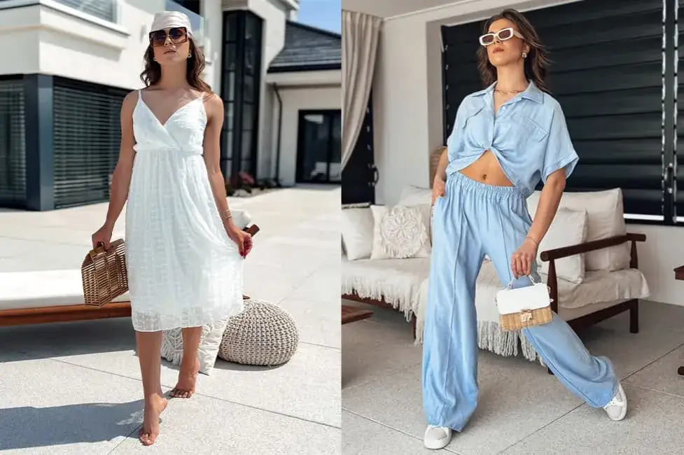 Lekkie ubrania na wakacje w Grecji