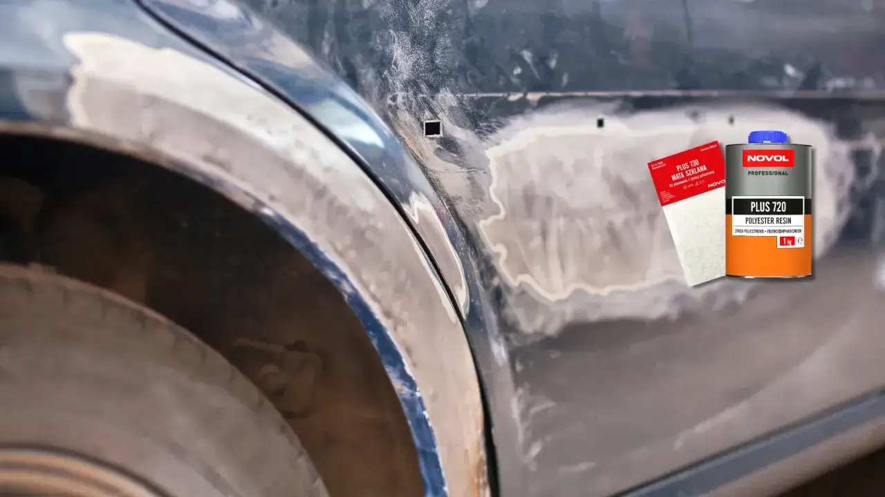 Naprawa karoserii: jak załatać dziurę w samochodzie za pomocą żywicy poliestrowej i maty szklanej.