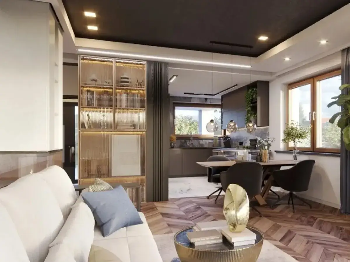 wnętrza domu 150m2 wykończenie pod klucz