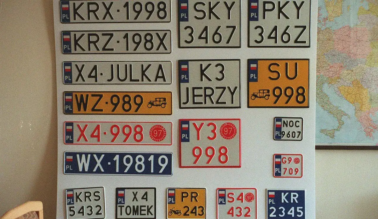 rodzaje tablic rejestracyjnych w Polsce