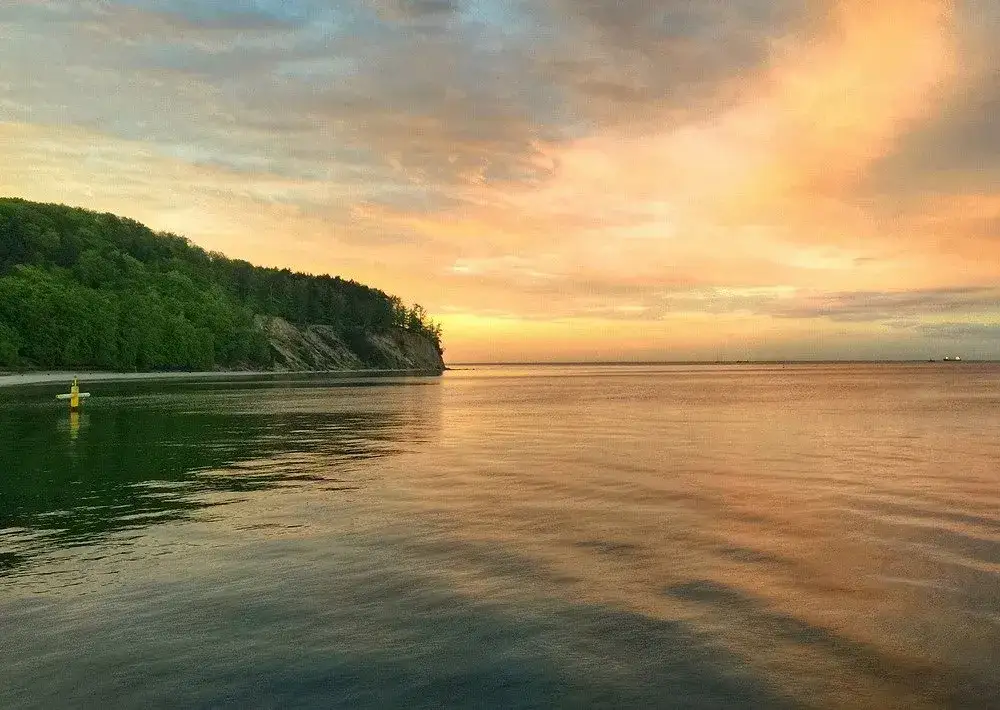 Zachód słońca klif Orłowo