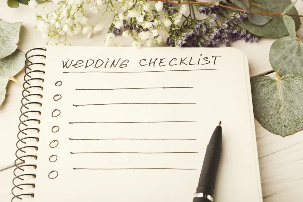 checklist planowania ślubu, notatki ślubne