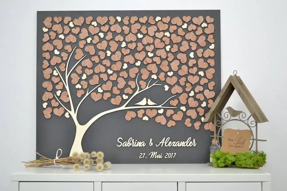 alternatywna księga gości rama serduszka drzewo życzeń
