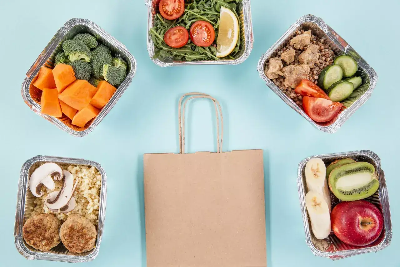 grafika przedstawiająca r&oacute;żne rodzaje diet pudełkowych i ich kaloryczność