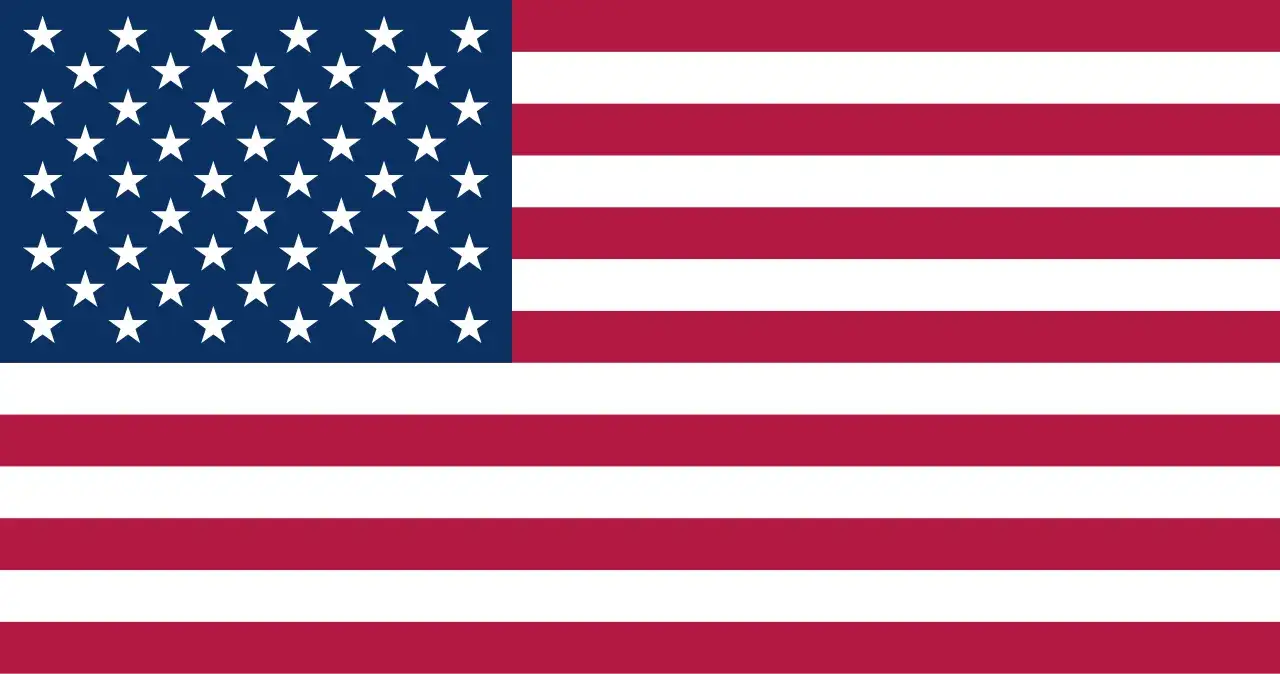 Flaga USA szczeg&oacute;łowy wygląd
