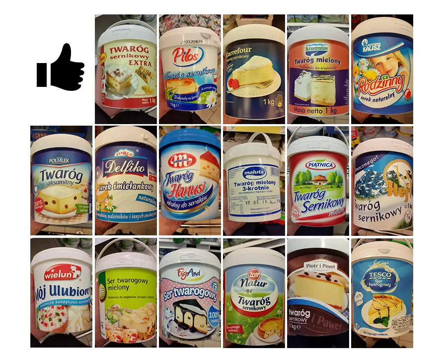 różne rodzaje twarogu do sernika