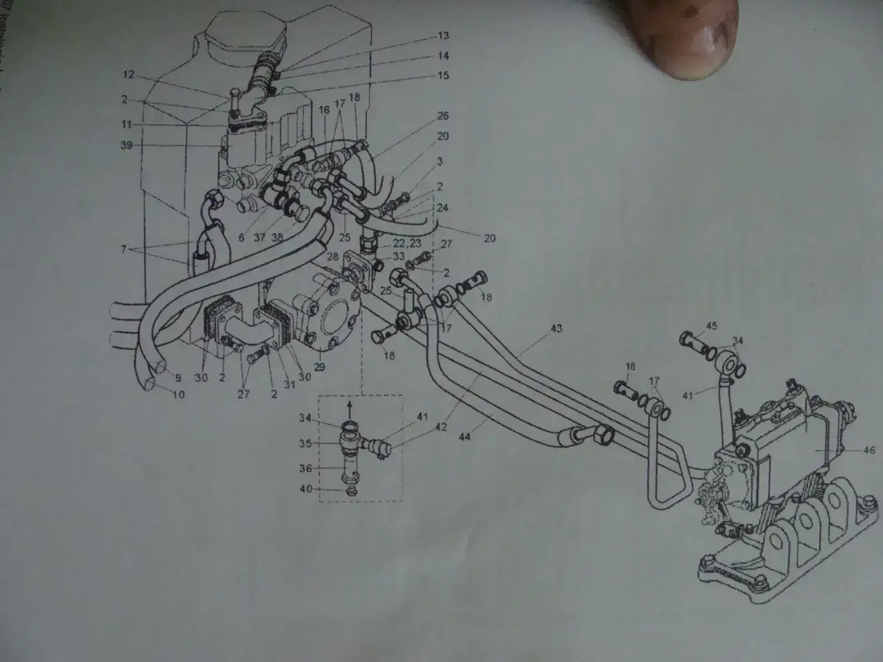Schemat układu hydraulicznego MTZ-82