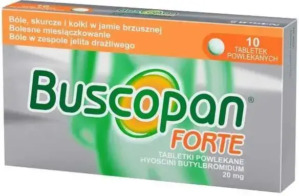 Buscopan Forte opakowanie tabletki