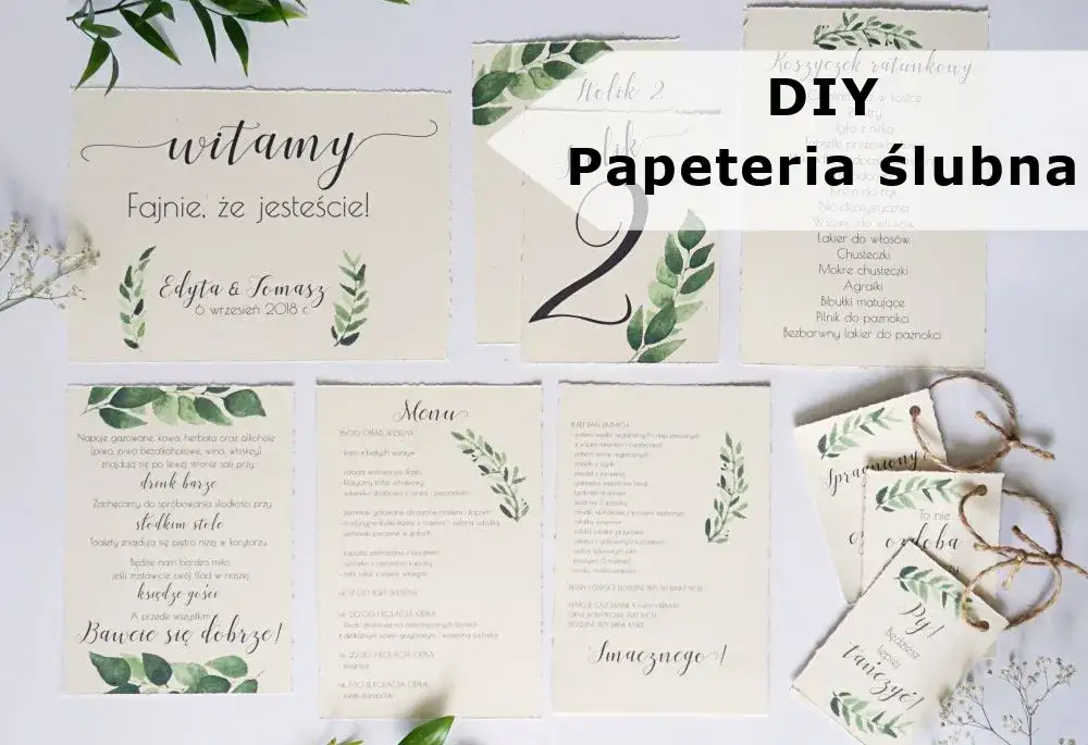 rodzaje papieru do zaproszeń DIY