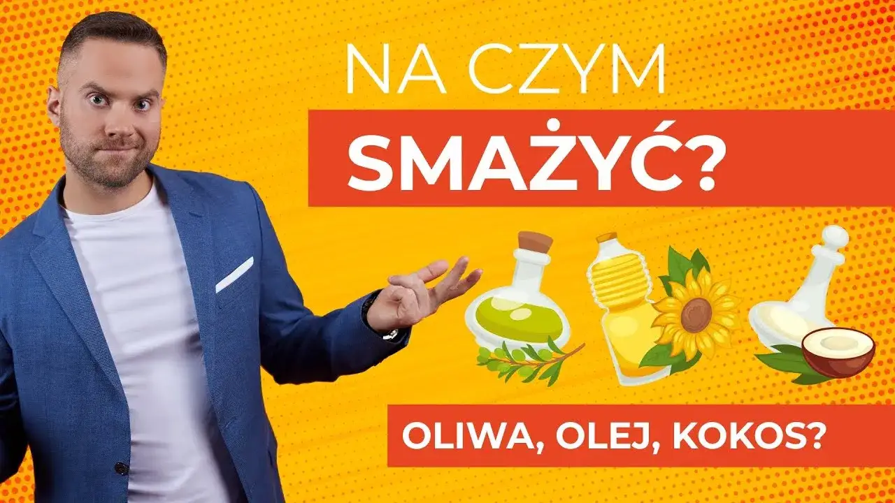 Kucharz smażący na patelni z olejem roślinnym