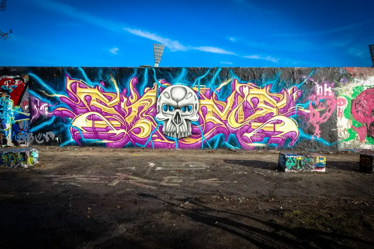 Legale Graffiti Wände Berlin Mauerpark