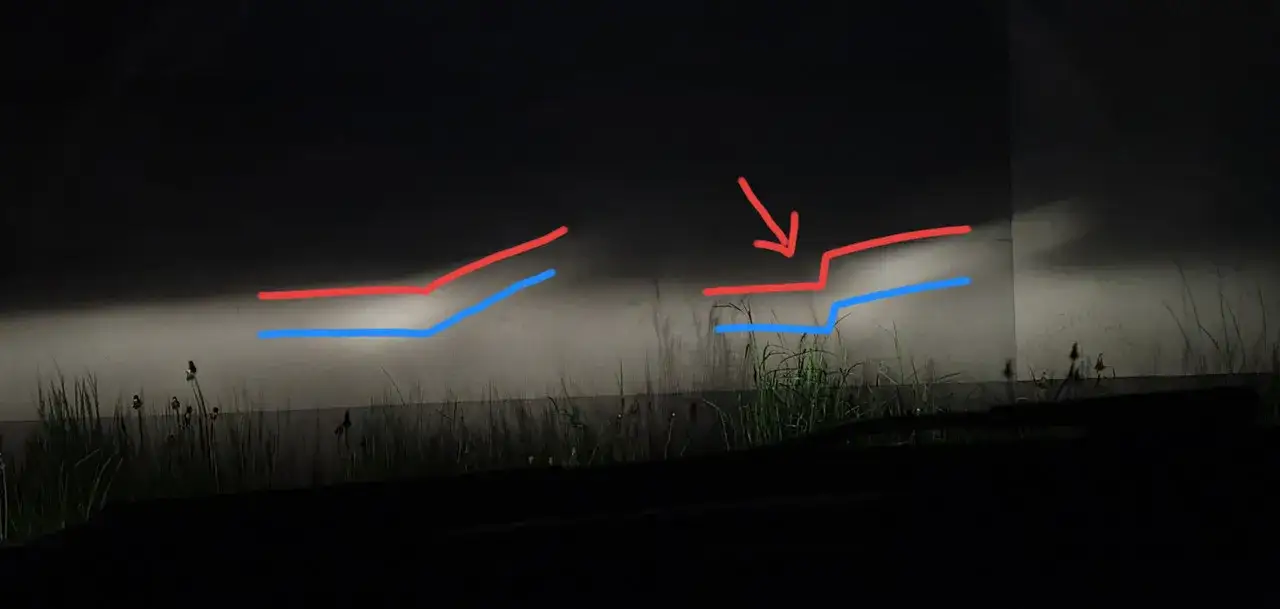 Prawidłowa linia odcięcia światła reflektorów