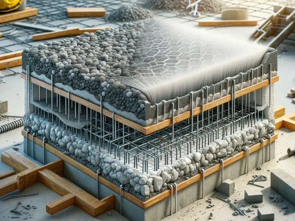 wylewka z włóknami polipropylenowymi vs siatka stalowa