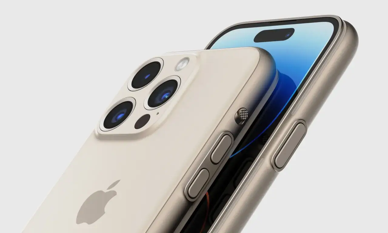 Złoty iPhone z potr&oacute;jnym aparatem, gotowy do uchwycenia wspomnień. Czekam, aż nowy iPhone pojawi się w sprzedaży.