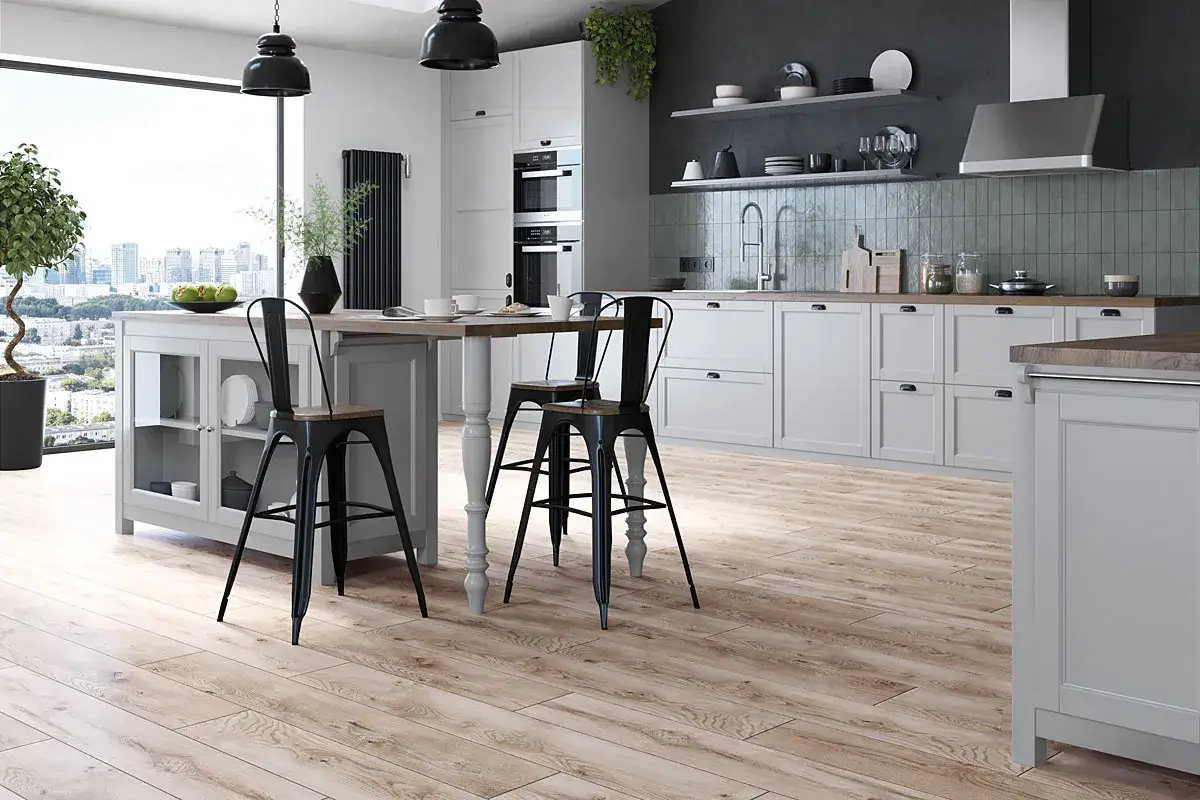 Zdjęcie Jaką podłogę do kuchni z salonem wybrać, aby uniknąć problemów?