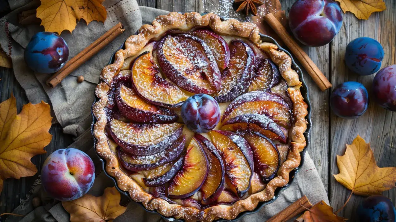 Zdjęcie Tarta rustykalna ze śliwkami: jesienny deser bez formy, który zachwyci