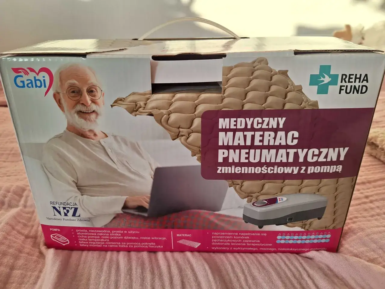 Regulacja ciśnienia materaca przeciwodleżynowego pokrętło