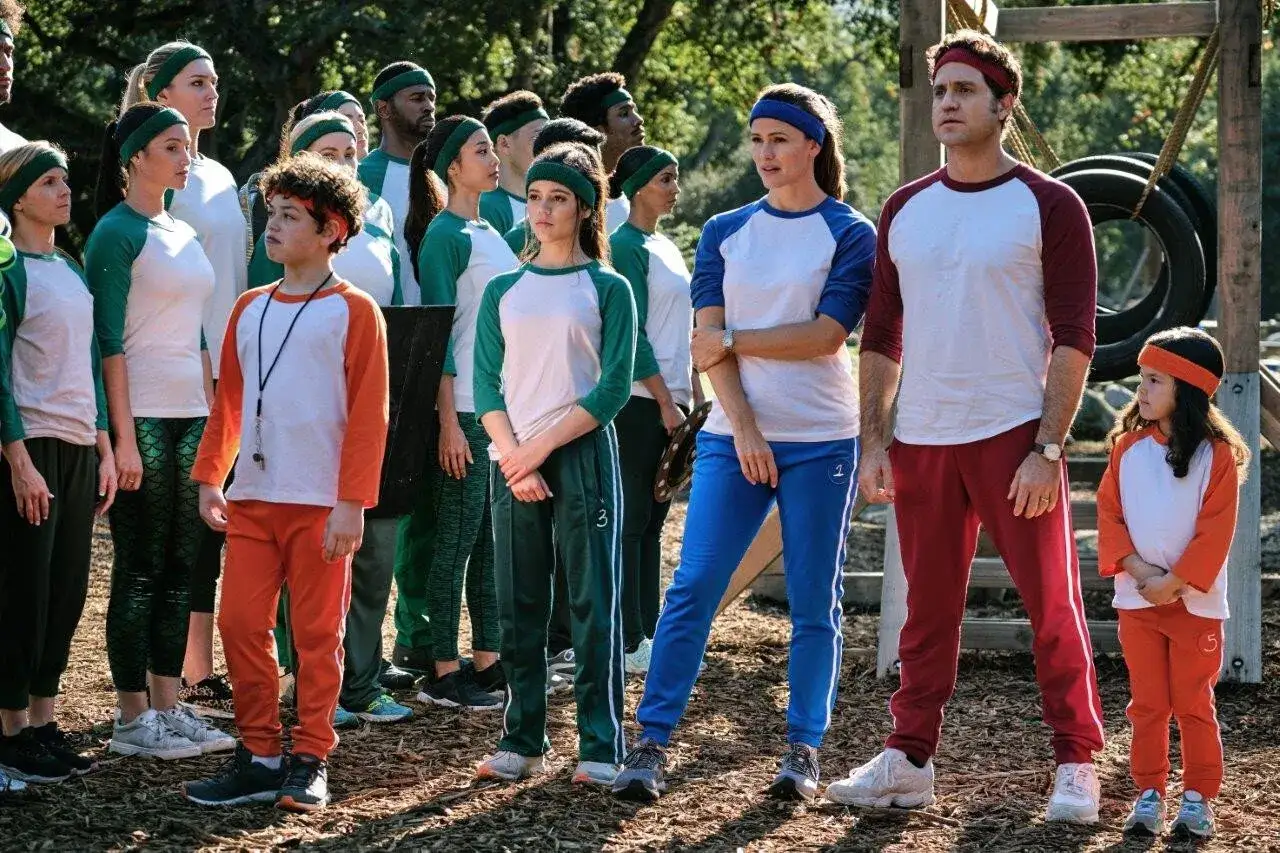 Rodzina ogląda film 