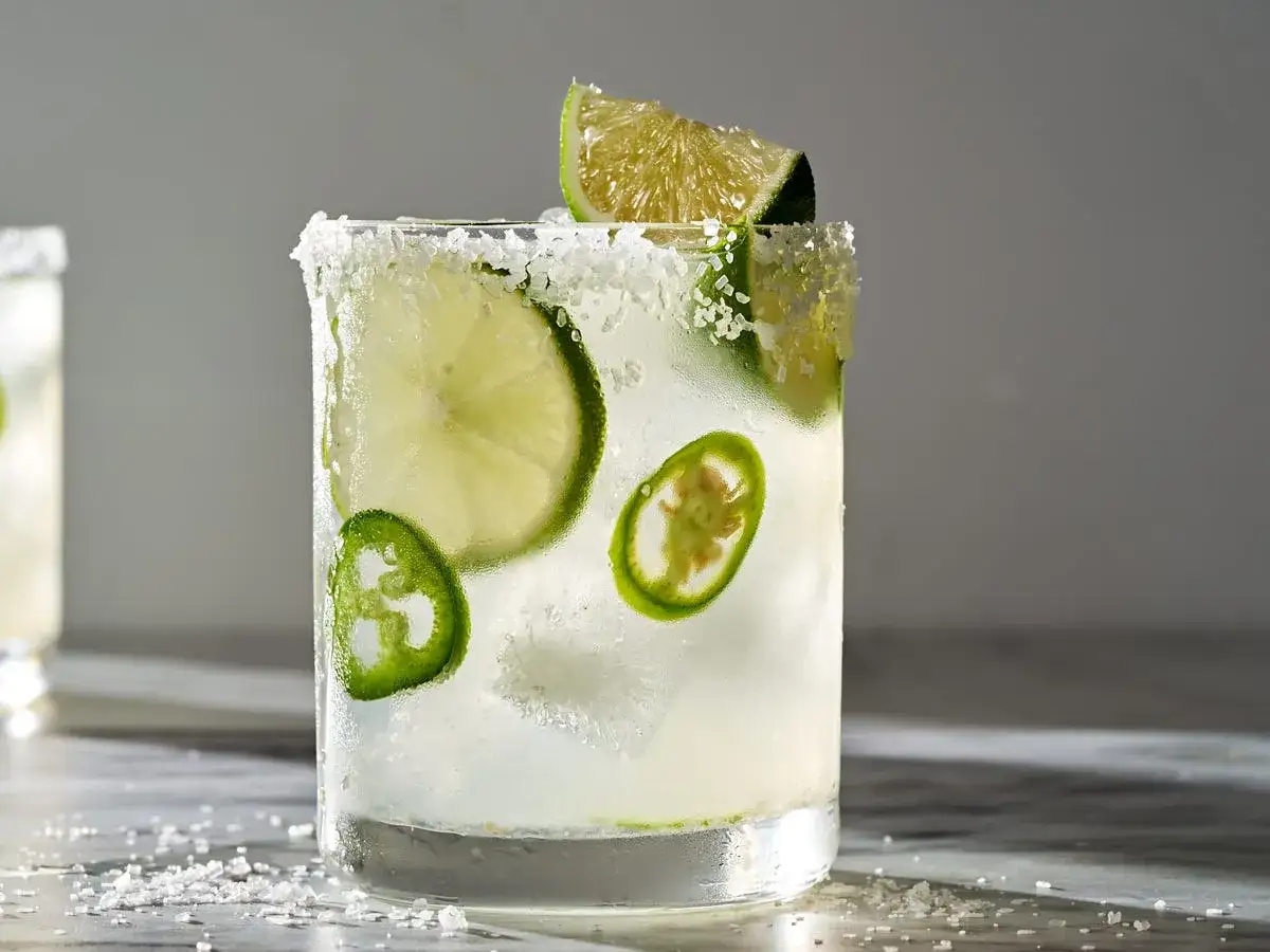 Orzeźwiająca tequila z limonką i papryczką jalapeño, idealna do picia z lodem.