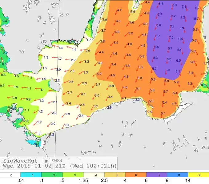 Mapa ostrzeżeń IMGW Bałtyk