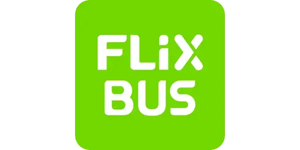 Loga aplikacji e-podr&oacute;żnik Jakdojade Flixbus