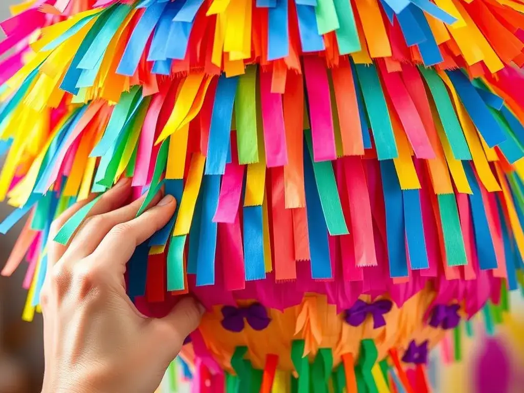 Piniata z bibuły frędzle