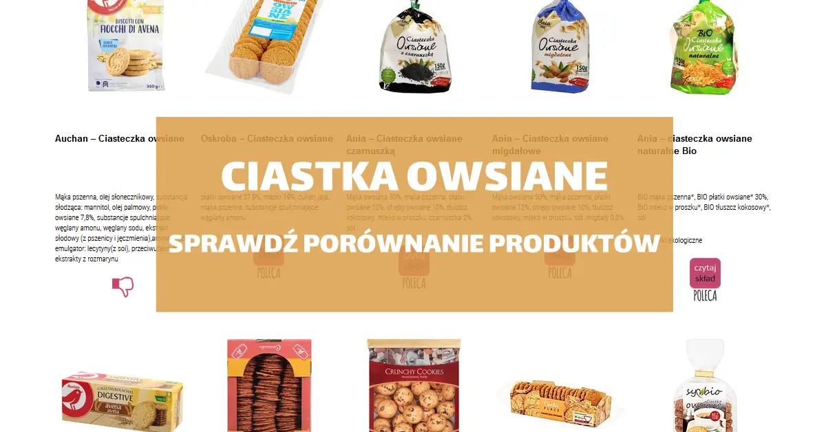 ciastka owsiane domowe i sklepowe porównanie