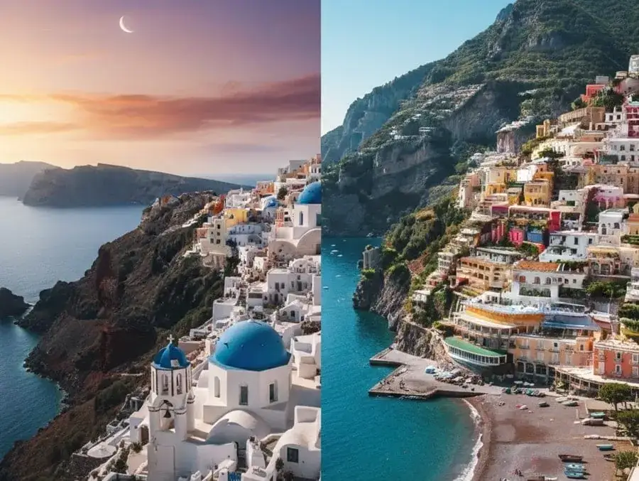 Wybrzeże Amalfi Santorini Algarve Riwiera Albańska