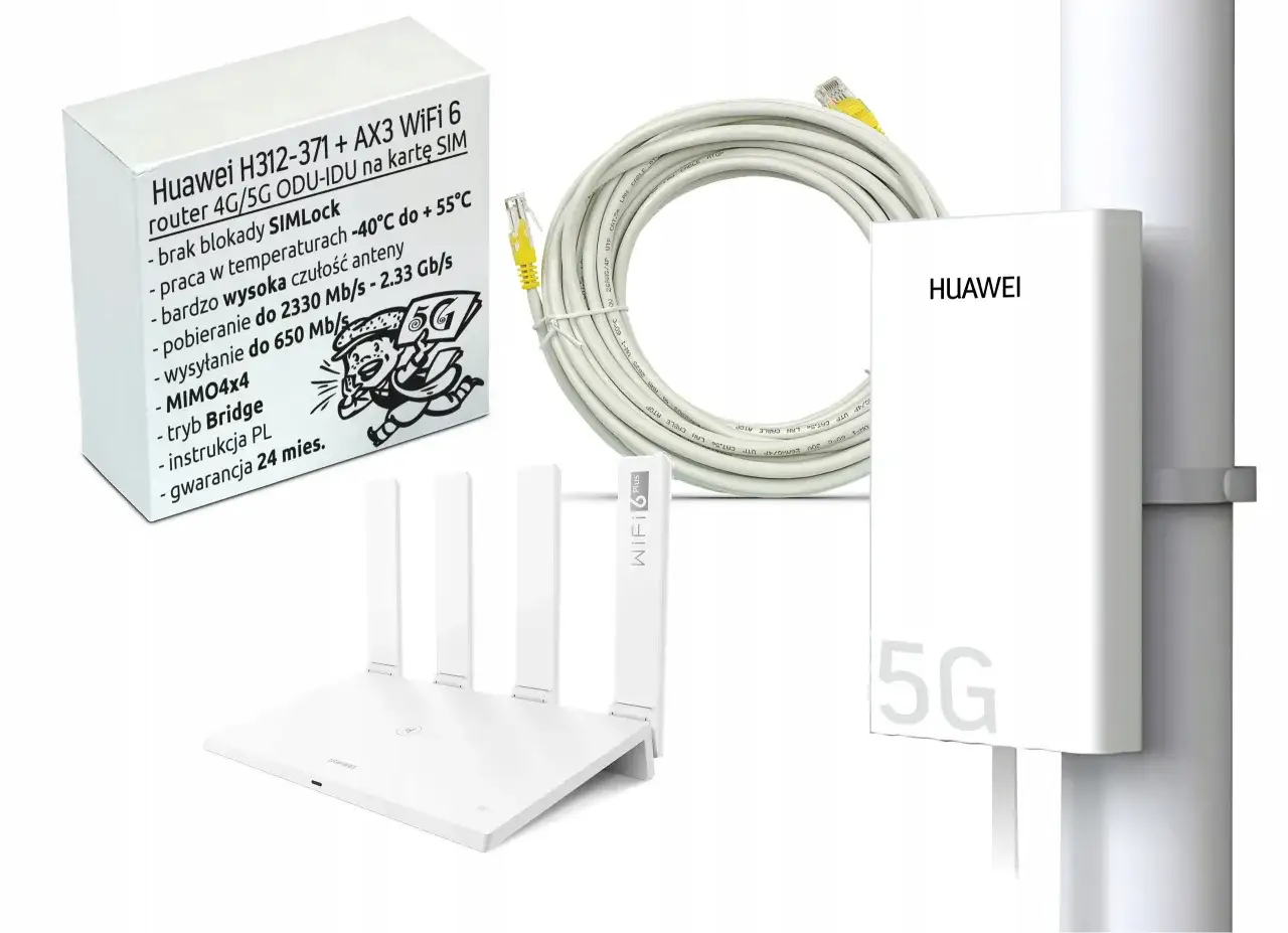 Router zewnętrzny 4G/5G na działce