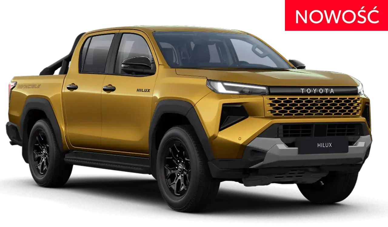 Złoty Toyota Hilux Invincible z pakietem assistance gwarancyjny. Nowość na rynku!