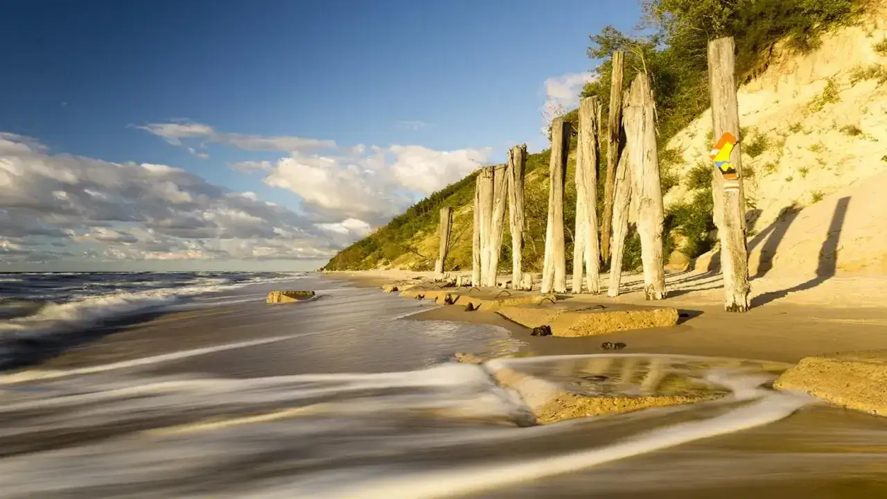 Woliński Park Narodowy krajobrazy żubry klify