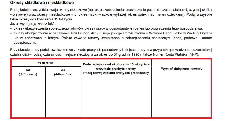 Okresy składkowe i nieskładkowe ZUS