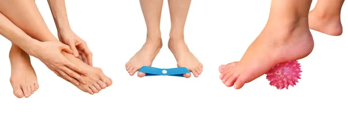 ćwiczenia na haluksy stopy piłeczka ołówek