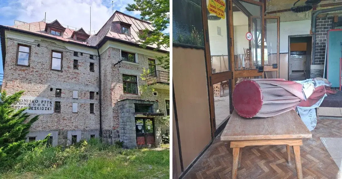 schronisko górskie pełne ludzi
