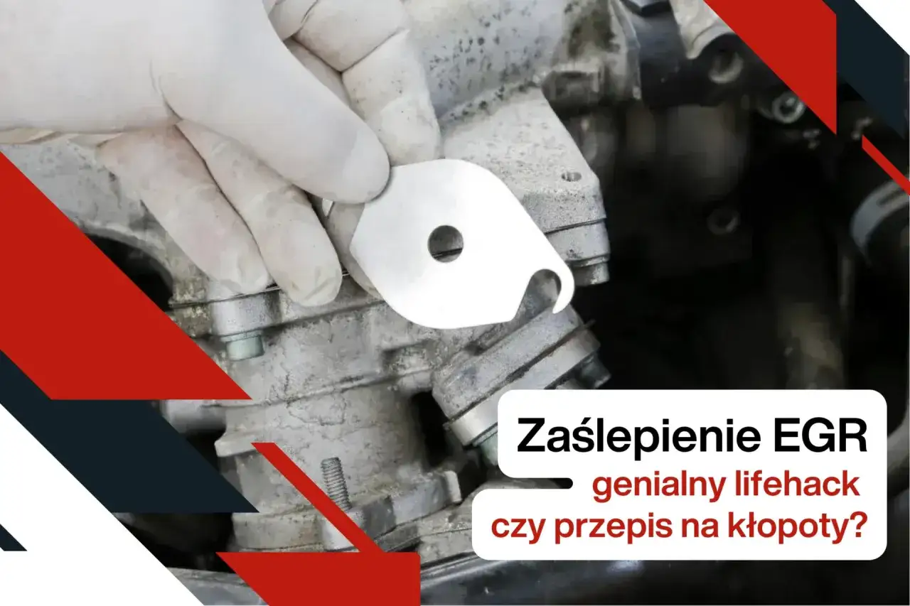 Ręka w rękawiczce trzyma zaślepkę do układu recyrkulacji spalin (EGR). Czy to genialny lifehack, czy przepis na kłopoty?