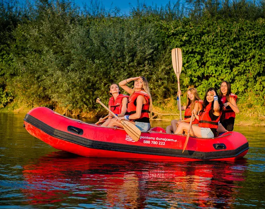 Spływ Popradem pontony