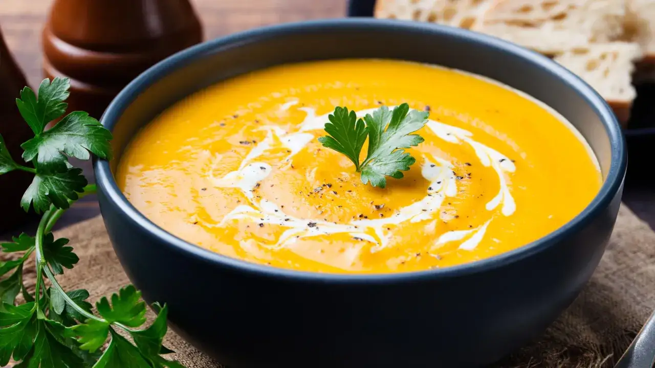 Ingr&eacute;dients frais pour soupe de carottes