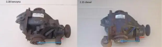 BMW E46 dyferencjał mała głowa duża głowa porównanie