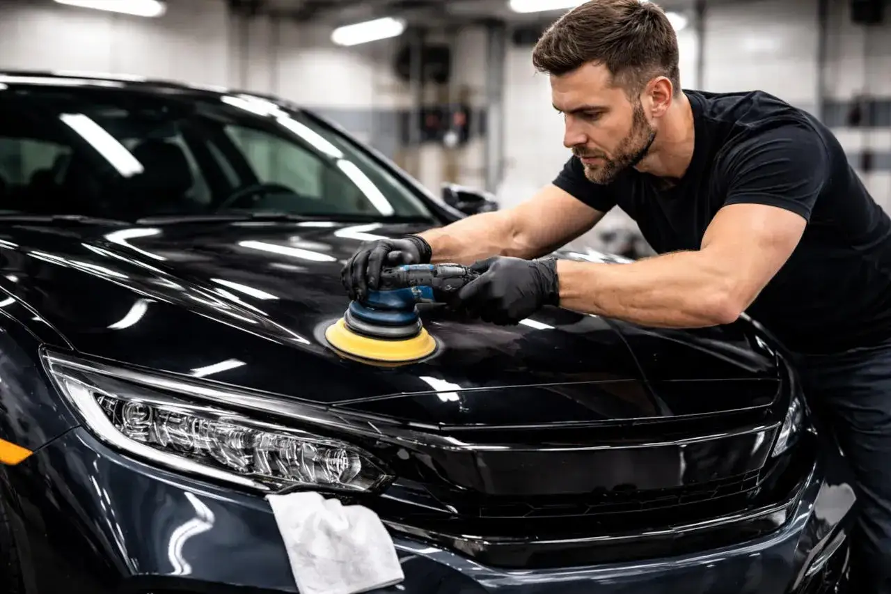 Technika polerowania samochodu maszyną DA