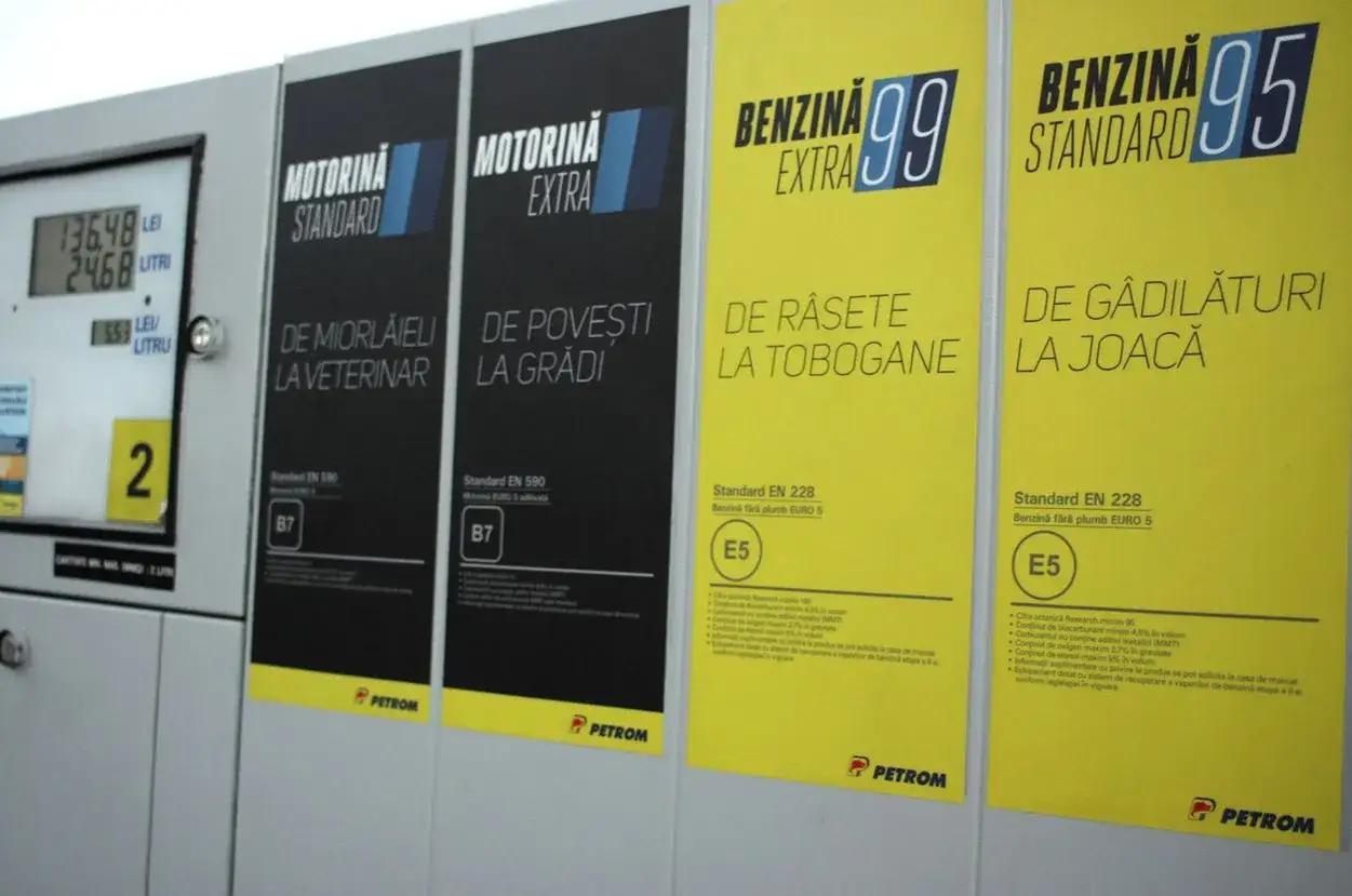 Dystrybutor paliwa diesel benzyna oznaczenia