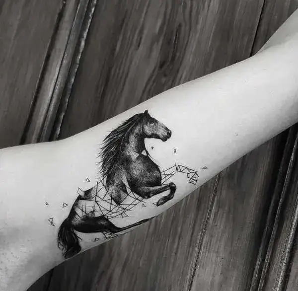 r&oacute;żne style tatuażu konia